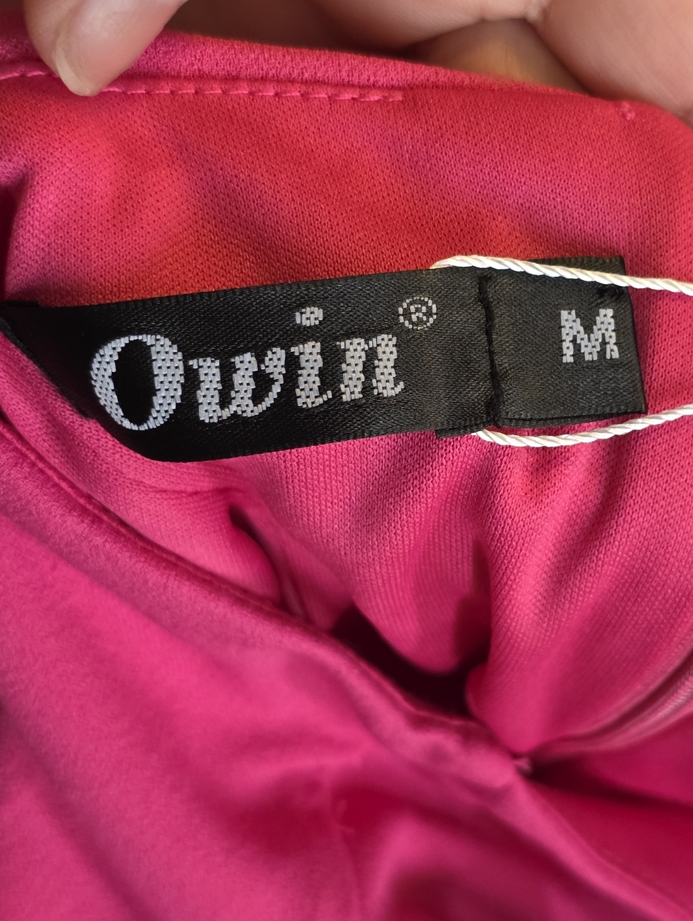 Owin Fuchsia Asymmetrical Neck Dress - Picture 2 of 5